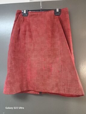 Classic Red Plaid A-Line Skirt